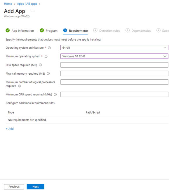 Deploying apps with intune